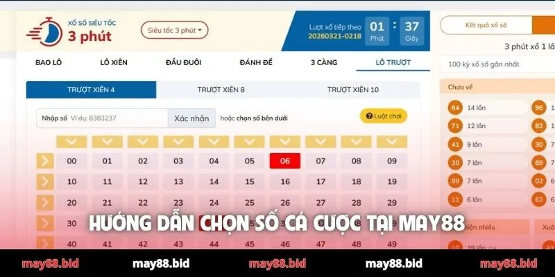 Hướng dẫn chọn số cá cược tại MAY88